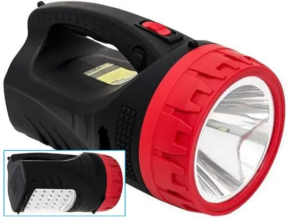 Ліхтар-прожектор акумуляторний 1LED 5W+25LED (до 8 годин роботи)