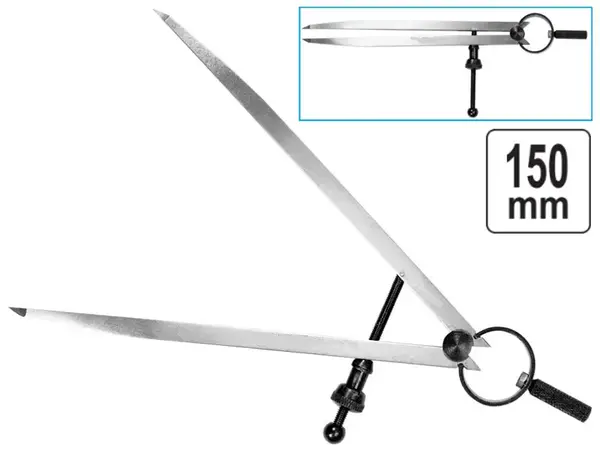 Циркуль пружинний 150 мм для прецизійної розмітки металу