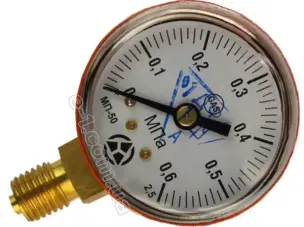 Манометр для пропанового редуктора 0,6 МПа (МП-50, М12х1,5)