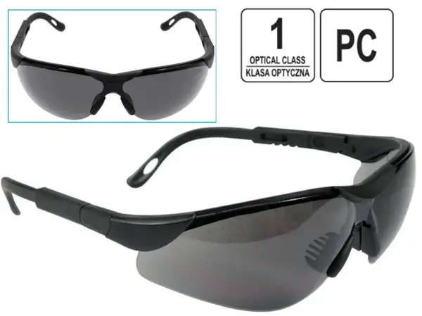 Очки открытые затемненные Anti-glare (Optical Class 1)