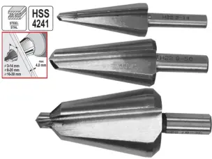 Конусные сверла по металлу HSS 4241.3-30мм