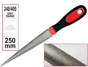 Напилок алмазний напівкруглий 250мм 240/400 Grit
