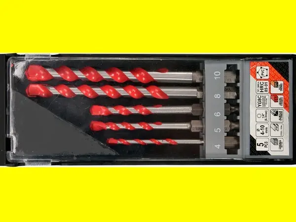 Набор сверл универсальных 4-10 мм 5 шт HEX 1/4" YG6X