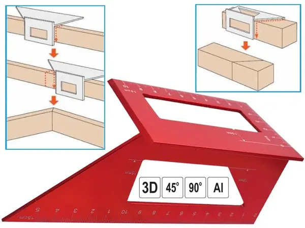 Угольник столярный японский RED 3D 170 мм