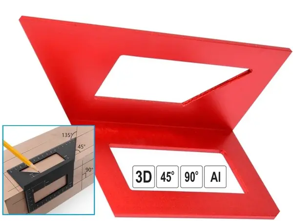 Угольник столярный японский RED 3D 170 мм
