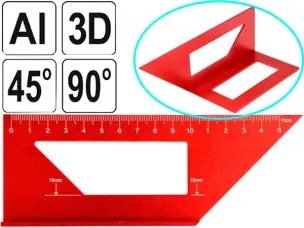 Угольник столярный японский RED 3D 170 мм