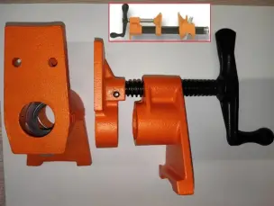 Струбцина трубная 3/4'' усиленная (ковкий чугун) для силовых работ