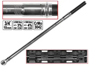 Ключ динамометрический щелчковый 3/4″ CrMo 160-800 Нм