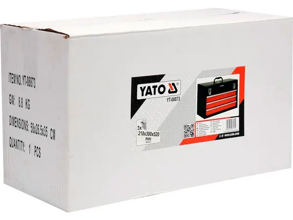 Ящик металевий для інструментів три відсіку Yato YT-08873