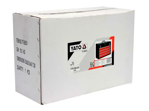 Ящик металевий для інструментів 4 відсіку Yato YT-08874
