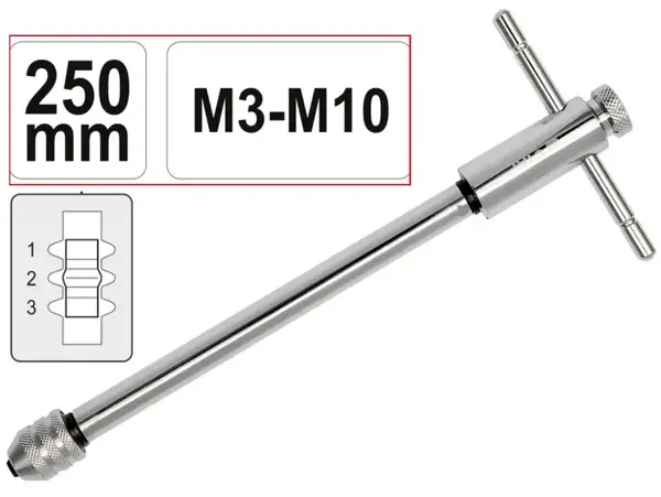 Вороток для метчиков удлиненный M3-M10 250 мм