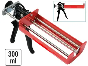 Пистолет для двухкомпонентных герметиков и химических анкеров 2x300ml