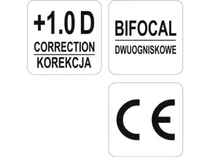Очки защитные с диоптриями +1.0 открытого типа