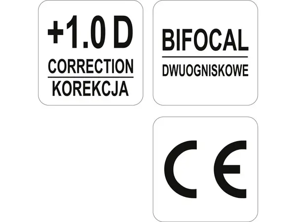 Очки защитные с диоптриями +1.0 открытого типа