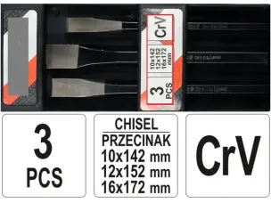 Набор зубил слесарных 3 шт CrV 10-16 мм