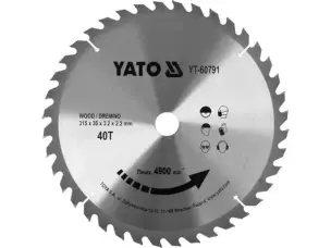Диск пильний по дереву 315x30x40 зубів Yato