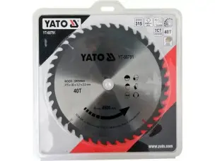 Диск пильний по дереву 315x30x40 зубів Yato