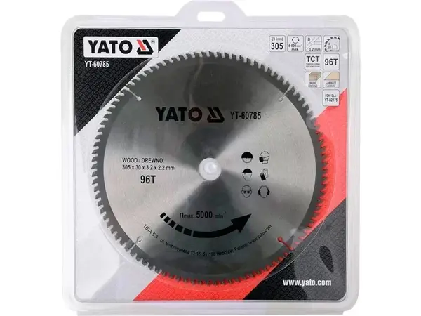 Диск пильний по дереву 305x30x96 зубів Yato