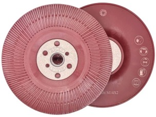 Тарелка для фибровых кругов WorkMan PRO-125 с ребрами