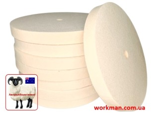 Повстяний круг для точила WorkMan Felt 200х20х16 мм