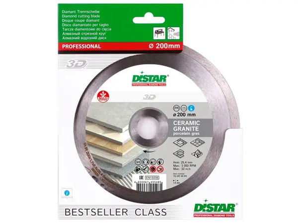 Алмазный диск 200 мм Distar Bestseller Ceramic Granite