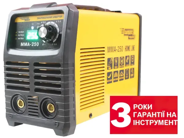 Легкий зварювальний інвертор Kaiser MMA-250 для електрода 3 і 4 мм (4 кг)
