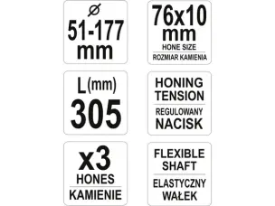 Хон для розточення циліндрів 51-177мм Yato YT-05812
