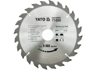 Професійний пильний диск по дереву Yato 184х30х24зуба