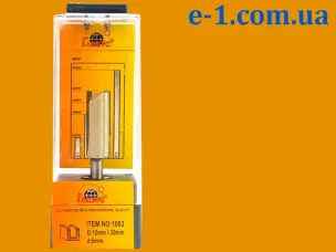 Пазова пряма фреза по дереву Глобус 1003 D12 d6 h30