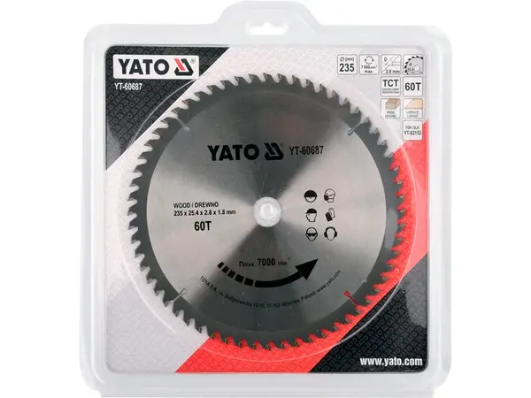 Пильний переможець по дереву 235x25.4x60зубов Yato