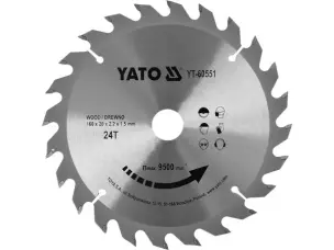Циркулярный диск по дереву 160x20x24зуба Yato
