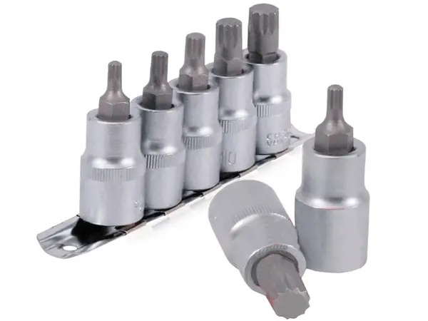 Набор головок с битами Spline M5-M12 (5 шт) 1/2" Cr-V