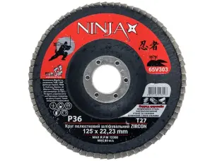Круг лепестковый циркониевый 125мм Р36 Ninja Zirconium