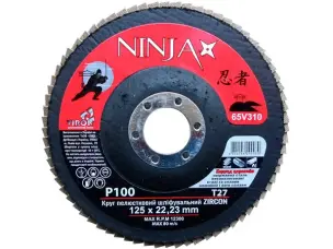 Диск цирконієвий пелюстковий 125мм Р100 Ninja Zirconium