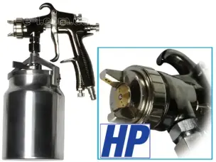 Краскопульт пневматический HP 1,8 мм с нижним баком 1000 мл