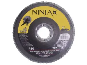 Плоский пелюстковий шліфувальний диск 125мм P80 Ninja