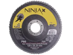 Диск пелюстковий шліфувальний плоский 125мм P60 Ninja