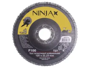 Плоский лепестковый диск на болгарку 125мм P100 Ninja