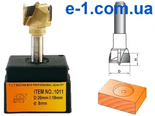 Фреза Форстнера Глобус 1011 D20 h18 d8