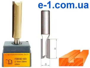 Глобус 1003 D14 d8 h50 фреза пазова пряма для фрезера по дереву