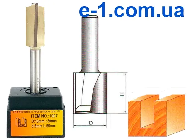 1007 D16 d8 L90 пазова пряма фреза