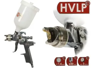 Фарбопульт пневматичний Silver HVLP 1,4 мм верхній бачок 600 мл