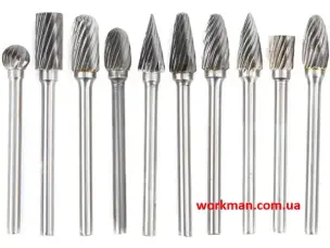Набір борфрез по металу WorkMan Single Cut-3-12 (3 мм)