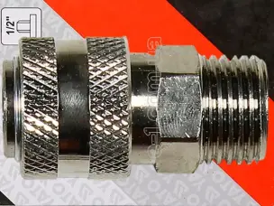 Быстросъем для компрессора стальной с наружной резьбой 1/2"
