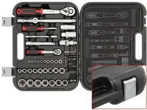 Набор головок и бит 1/2" и 1/4" 73 предмета Cr-V