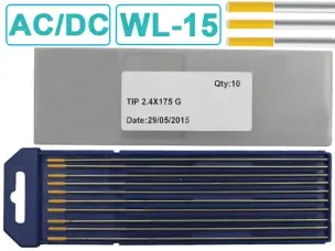 Вольфрамовый электрод WL-15 2.4 мм (золотой) универсальный AC/DC