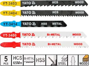 Пилки по металу та дереву для лобзика Yato