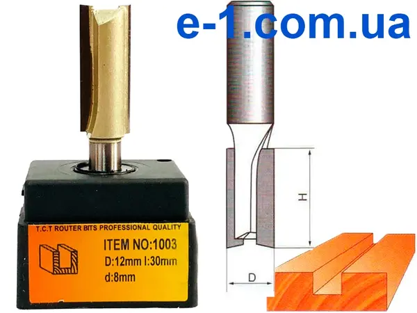 1003 D12 d8 h30 фреза хвостовик 8мм пазова пряма