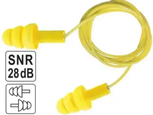 Беруши силиконовые на шнурке многоразовые 28 dB