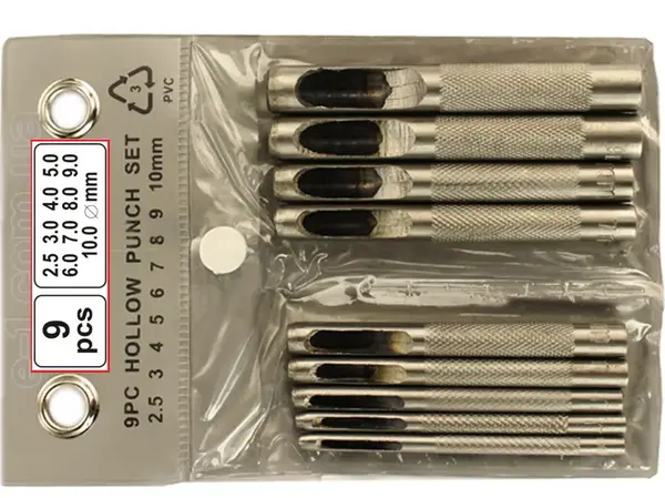 Пробійники для шкіри круглі SET-9 2,5-10 мм